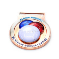 Médaille de prix Sports de football doublé Double 3D personnalisé avec médaillon de souvenirs à collection de ruban